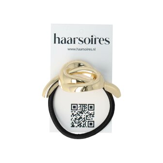 Haarelastiek Knoop Cuff Ornament Goud