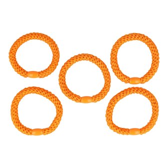 Haarelastieken Hair Tie Basic 5 Stuks Oranje