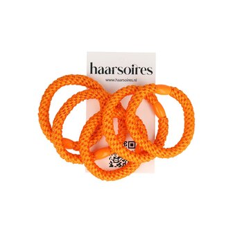 Haarelastieken Hair Tie Basic 5 Stuks Oranje