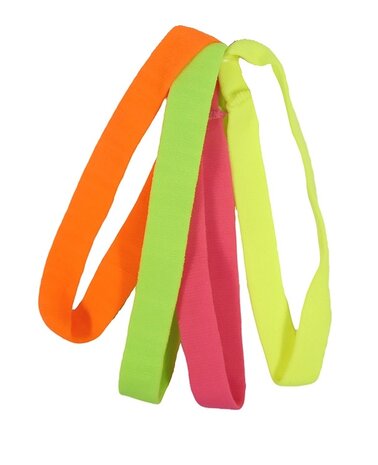 temperament logboek ras Haarband elastiek neon groen roze oranje geel.. - www.haarsoires.nl
