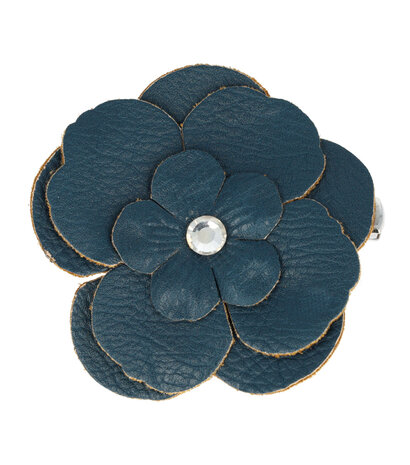 duckklem-broche-bloem-leder-look-6,5cm-blauw