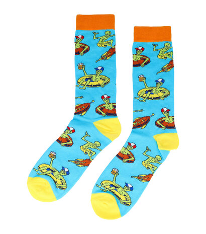 sokken-alien-print-blauw