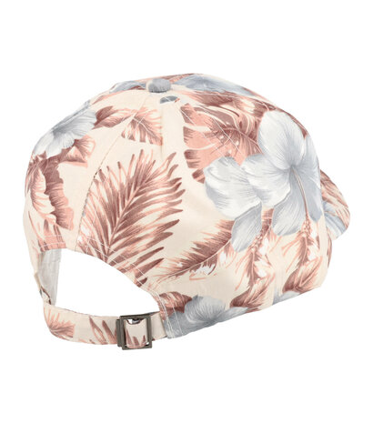 cap-tropische-bloemen-patroon-beige