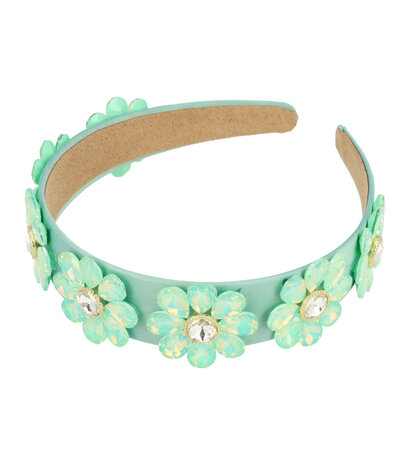 diadeem-bloemen-facet-stenen-strass-groen