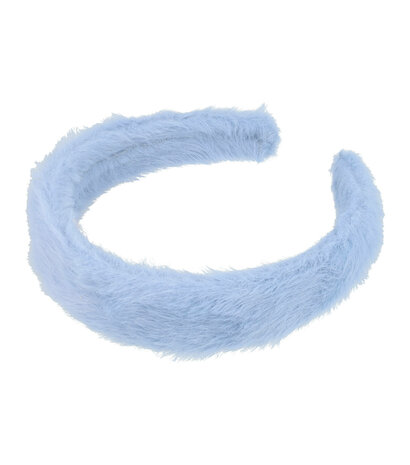 Haarband Diadeem Fluffy Imitatie Bont Blauw