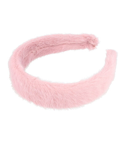 Haarband Diadeem Fluffy Imitatie Bont Roze