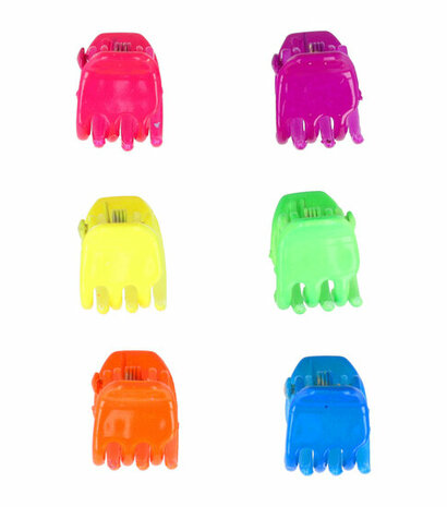 Haarspeld Klemmen Mini 1cm Neon Kleuren