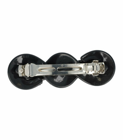 Haarspeld Rond Fantasie 10cm Zwart