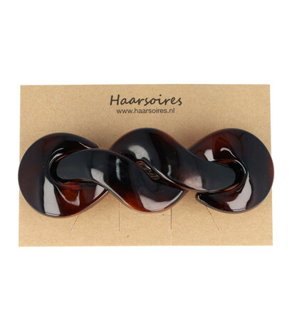 Haarspeld Rond Fantasie 10cm Zwart