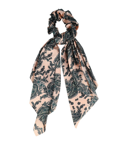 Scrunchie Haarelastiek Linten Paisley Print Roze