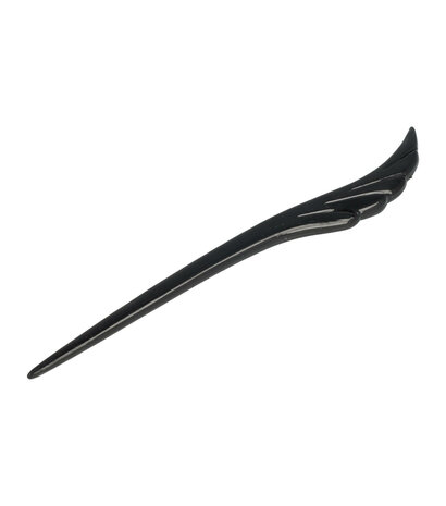 Haarpin Wing Vorm Kunststof 17cm Zwart