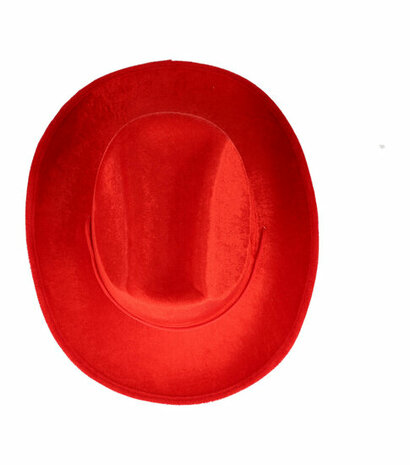 Cowboyhoed Velvet Rood