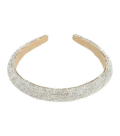 Diadeem Glitter Steentjes 1,5cm Zilver