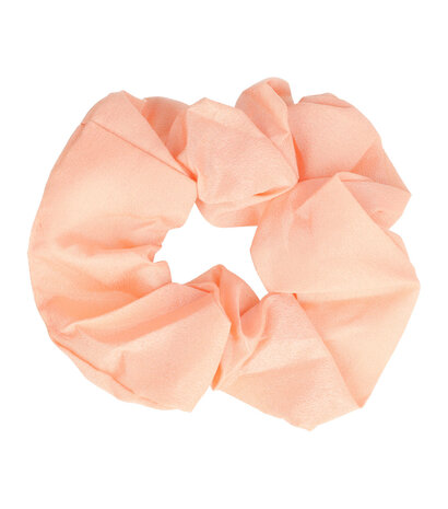 Scrunchie Haarelastiek Effen Glans Stof Licht Roze