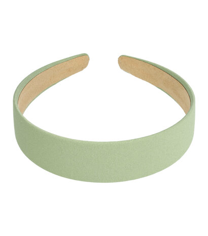 Diadeem Basic Stof 3cm Licht Groen