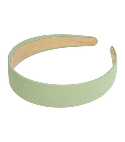 Diadeem Basic Stof 3cm Licht Groen