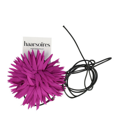 Haarband Veter Bloem Aster 10cm Paars