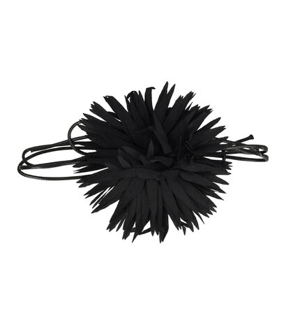 Haarband Veter Bloem Aster 10cm Zwart