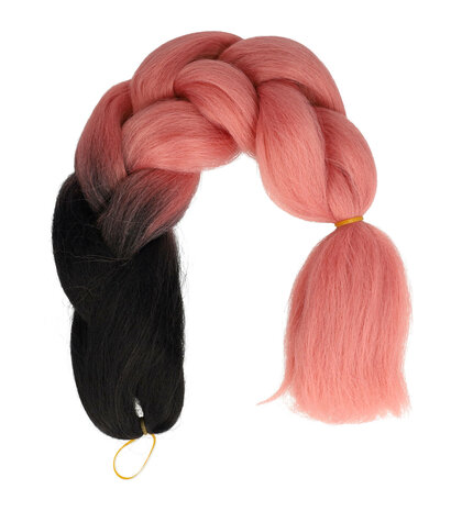 Jumbo Braids Hairextentions Color 60cm Zwart Roze