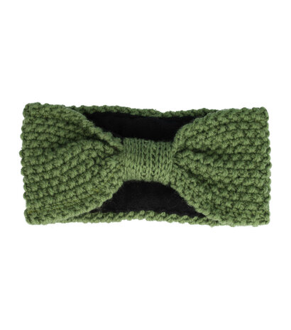 Haarband Knoop Knitted 10cm Groen