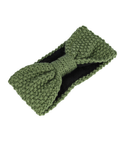 Haarband Knoop Knitted 10cm Groen