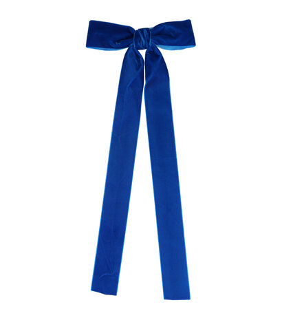 Haarspeld Strik Linten Lang Velvet Blauw