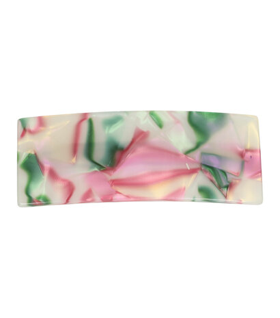 Haarspeld Marmer Patroon Recht 8cm Groen Creme Roze