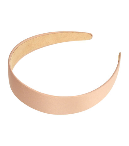 Diadeem Satijn Stof 3cm Beige