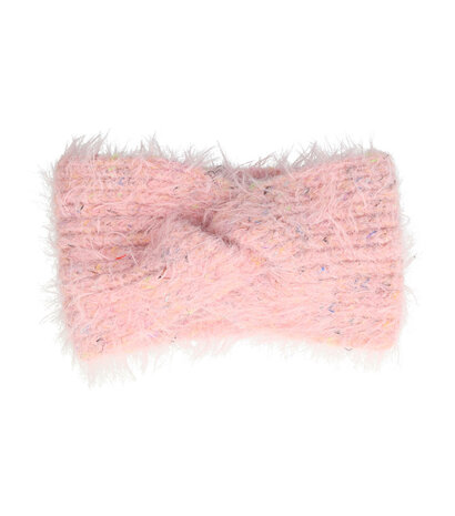 Haarband Twist Fluffy Knitted 12cm Roze