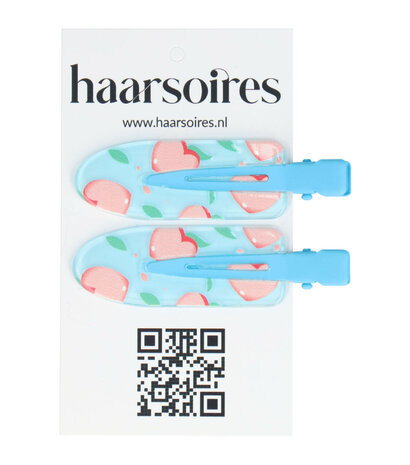 Duckklemmen Funny Beauty Clips Hartjes Roze Blauw