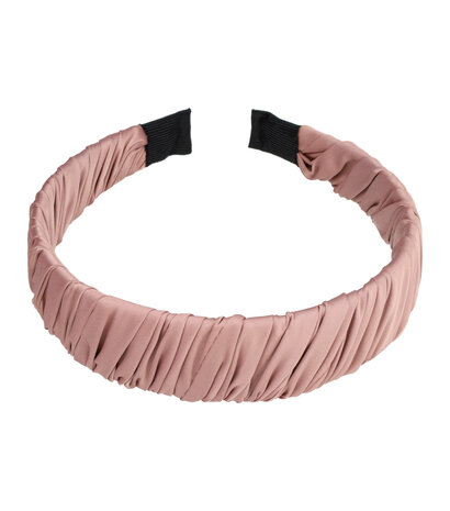 Diadeem Gedraaide Stof 3cm Roze