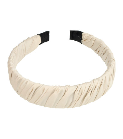 Diadeem Gedraaide Stof 3cm Creme