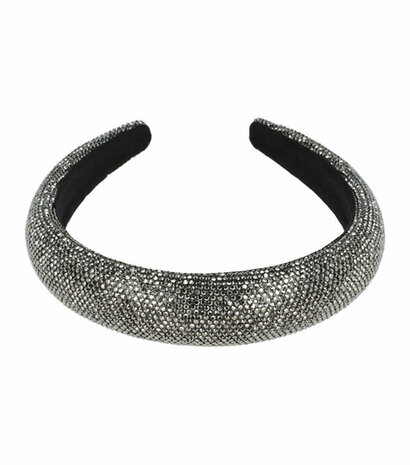 Haarband Diadeem Dik Glitter Grijs