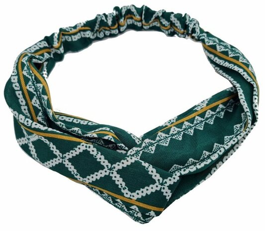 Haarband Twist Ibiza Print Groen