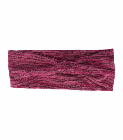 Haarband Knoop Soft Fantasie Streep Patroon Fuchsia Roze