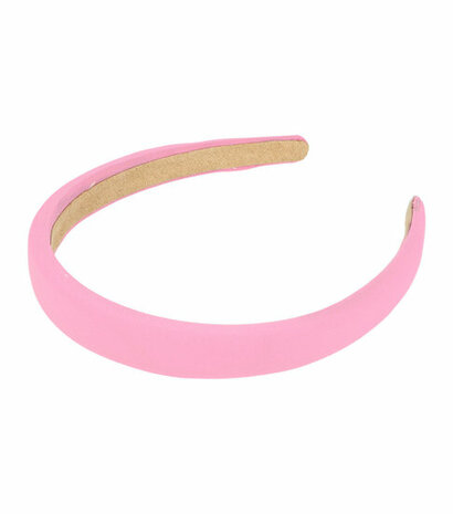 Haarband Diadeem Dik Effen Stof 2cm Roze