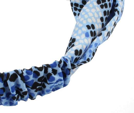 Haarband Twist Slangen Print Blauw