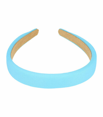 Haarband Diadeem Dik Effen Stof 2cm Blauw