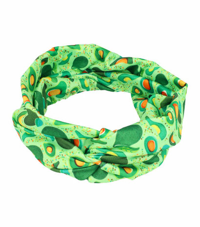 Haarband Knoop Avocado Print 11cm Groen Hoofdband Hair Haar Band Patroon