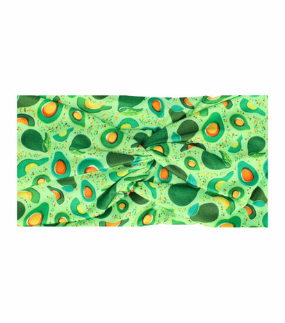 Haarband Knoop Avocado Print 11cm Groen Hoofdband Hair Haar Band Patroon