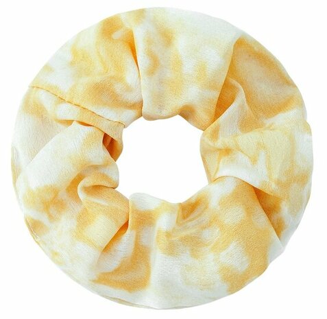 Scrunchie Haarelastiek Tie Dye Geel