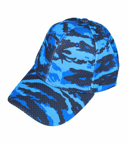 Cap Camouflage Patroon Maat 54cm - 59cm Zwart Blauw