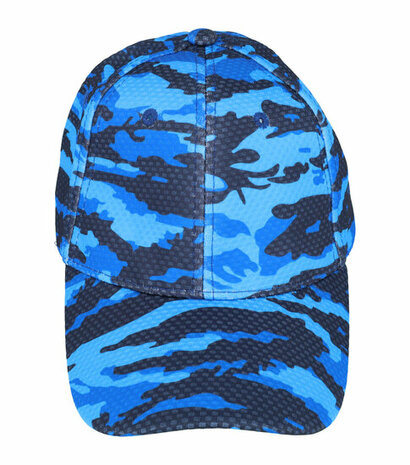 Cap Camouflage Patroon Maat 54cm - 59cm Zwart Blauw