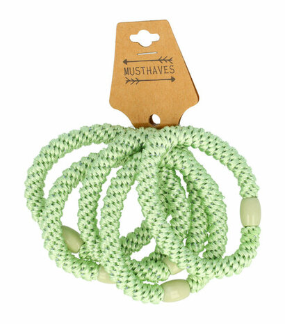 Haarelastieken Hair Tie Armband 5 Stuks Licht Groen