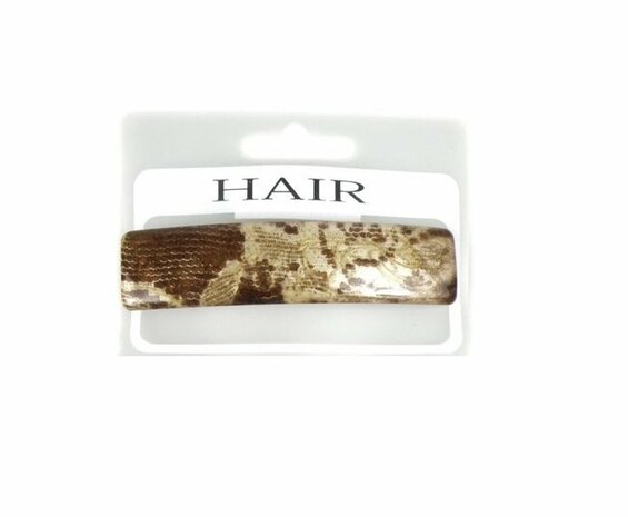 Haarspeld Naturel Print Bruin Beige