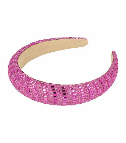 Haarband Diadeem Dik Glitter Fantasie Roze