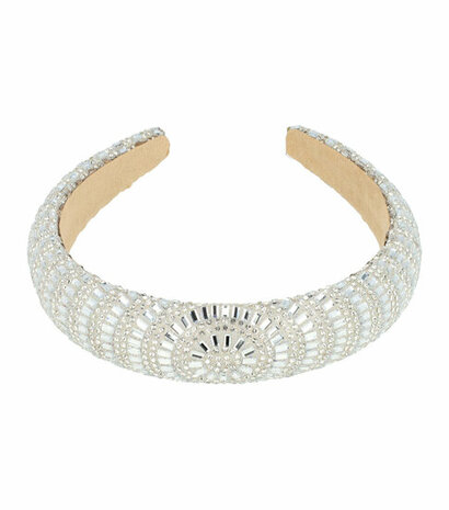 Haarband Diadeem Dik Glitter Fantasie Zilver