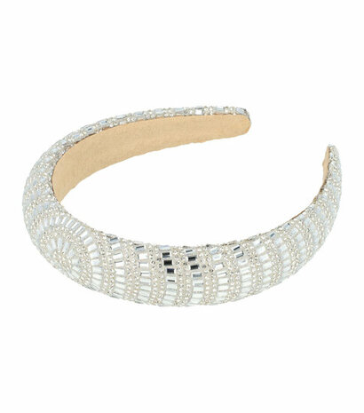 Haarband Diadeem Dik Glitter Fantasie Zilver