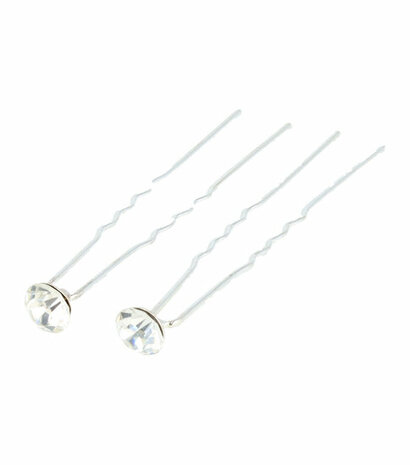 Haarpinnen Strass Steen Zilver