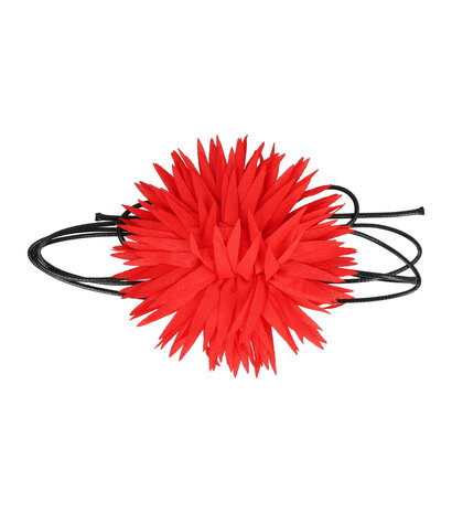 Haarband Veter Bloem Aster 10cm Helder Rood